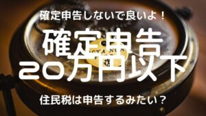 所得が20万円以下のチャットレディ・メルレは確定申告しなくてよい？